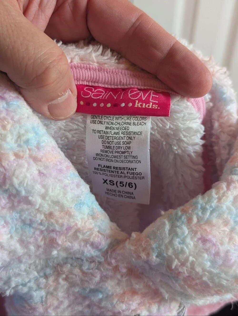 Saint Eve Kids Unicorn Fleece Hooded Pajamas Set Size XS (5 / 6)